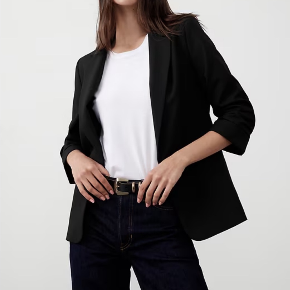 Banana Republic Black Blazer Tailored Suit Jacket
